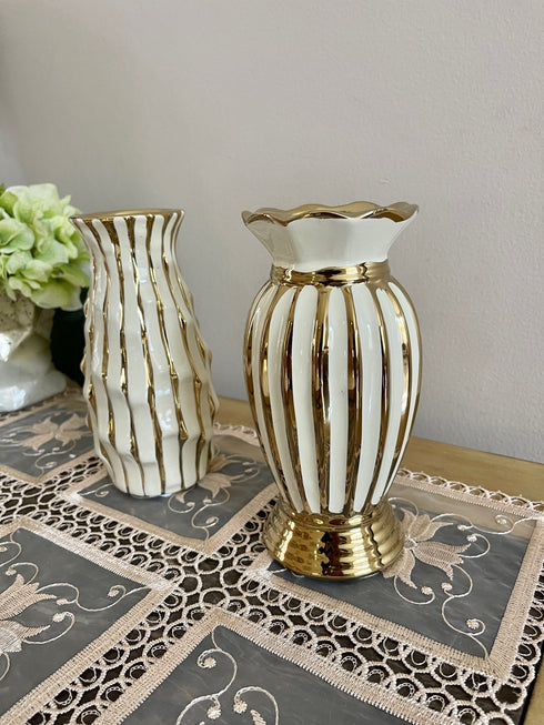 Adore the Decor™ 2 Piece Ceramic Lined Vase Set - 7"